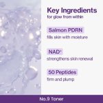 تونر تقویت و مرطوب کننده شماره ۹ NAD+ PDRN نامبوزین مناسب انواع پوست - 8
