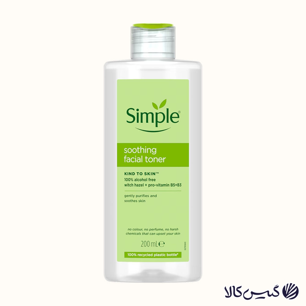 تونر تسکین دهنده و آبرسان Soothing سیمپل (5) تونر تسکین دهنده و آبرسان Soothing سیمپل - 1
