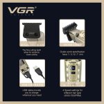 ماشین اصلاح مو سر و صورت وی جی ار مدل V-901 - Image 3