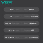 ماشین اصلاح مو سر و صورت وی جی ار مدل V-921 - Image 7