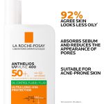 فلوئید ضد آفتاب کنترل کننده چربی پوست بدون رنگ لاروش پوزای +SPF50 - 3