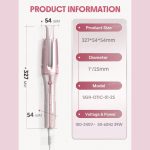 دستگاه فر کننده مو کرلی شیگلم بیبی پیک (صورتی) Curler Sheglam سایز 25 - 9